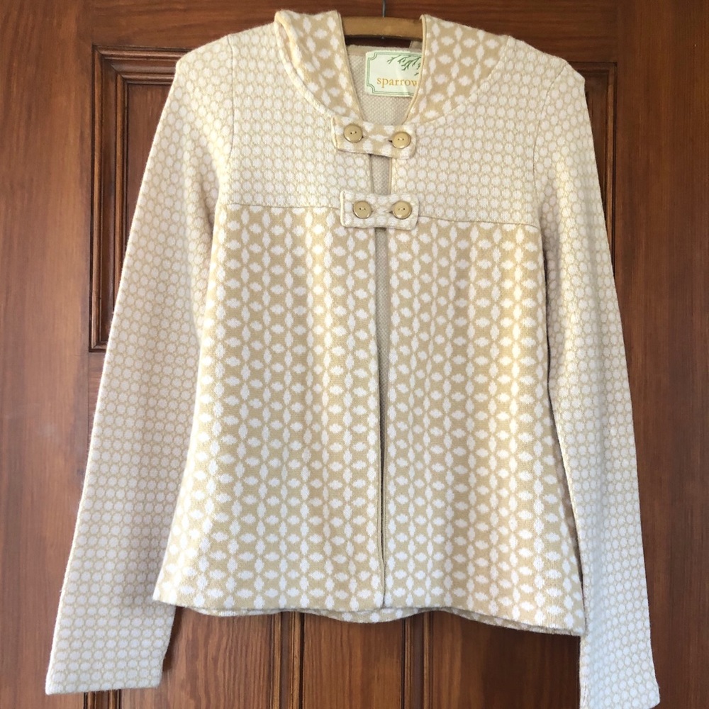 Anthropologie Sparrow Hooded Tab Front Cardigan